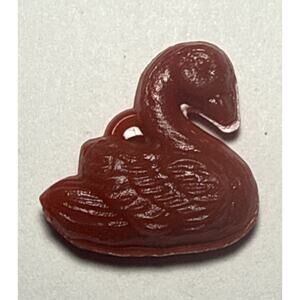 Vintage Cracker Jack Red Swan Plastic Charm 1F